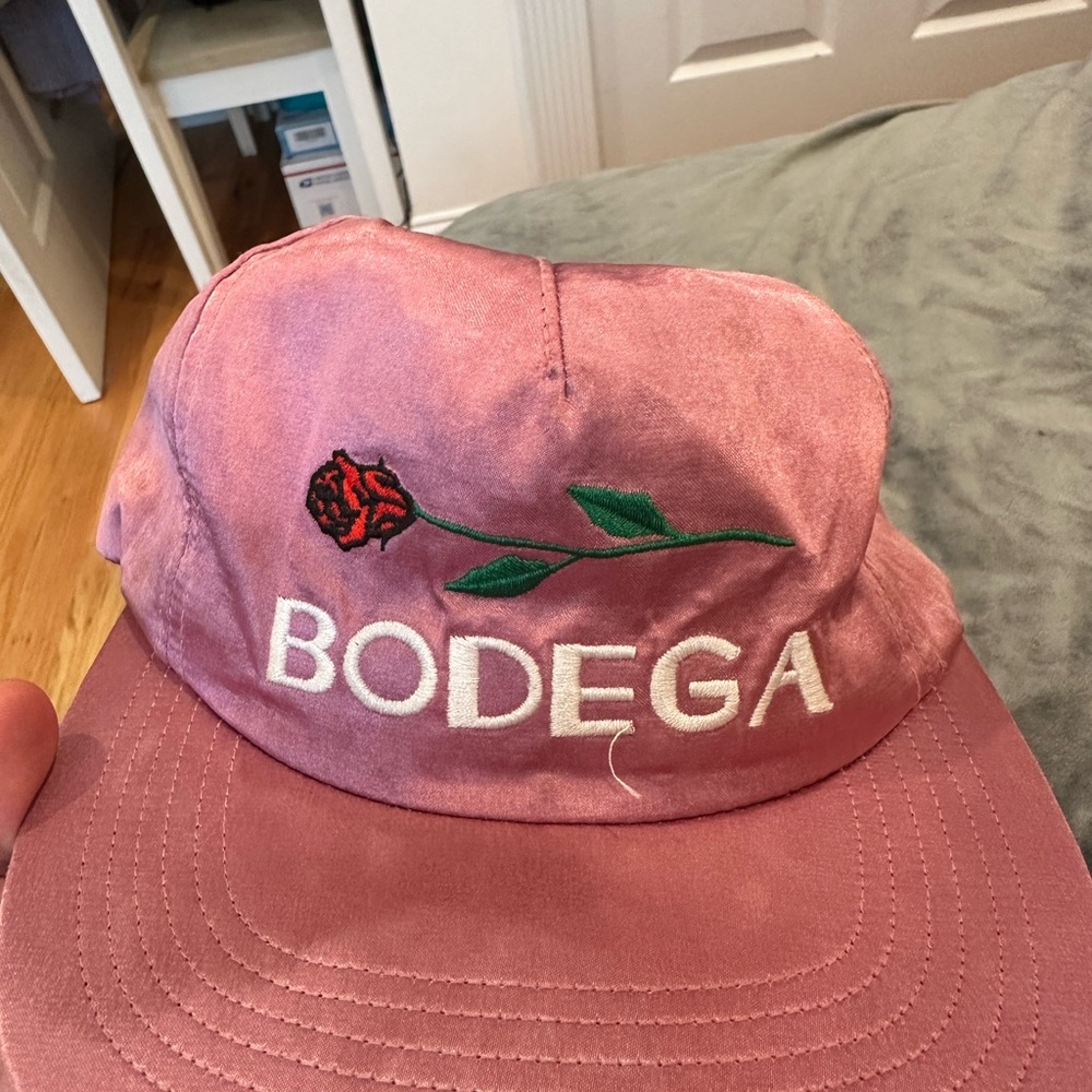 Bodega Pink Cap with Rose Embroidery